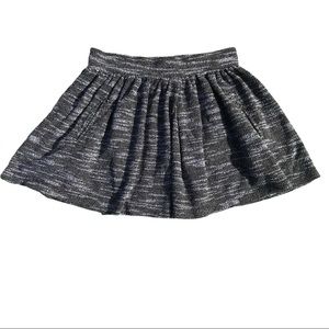 Free People Holly Go Lightly mini skirt S pockets knit Black & white marbled